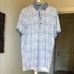 Greyson Blue and White Men's Polo Shirt
